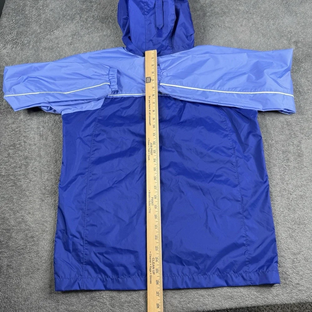 GUC Columbia Youth Kids Jacket Blue Hooded‎ Rain Jacket Full Zip, Size: XL 18-20